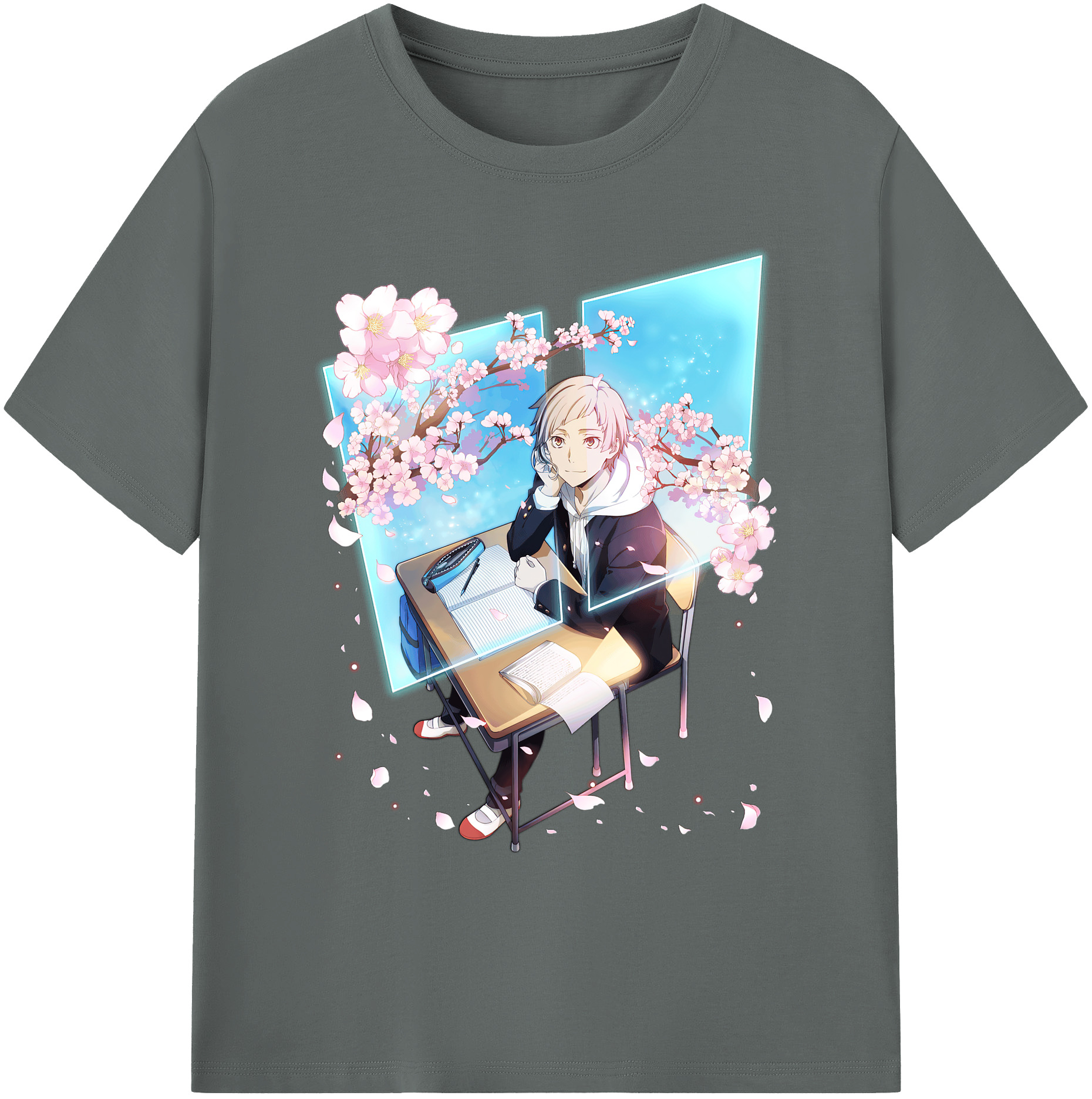 （画像用） 文豪ストレイドッグス Bungo Stray Dogs 綿100％ メンズ半袖Tシャツ｜肌触りやわらか＆通気性